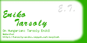 eniko tarsoly business card